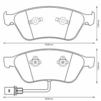 Гальмівні колодки передние Audi A6 / A8 Jurid 573207J (фото 1)