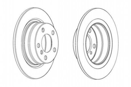 Гальмівний диск задній BMW 1-Series, 2-Series Jurid 562905JC (фото 1)
