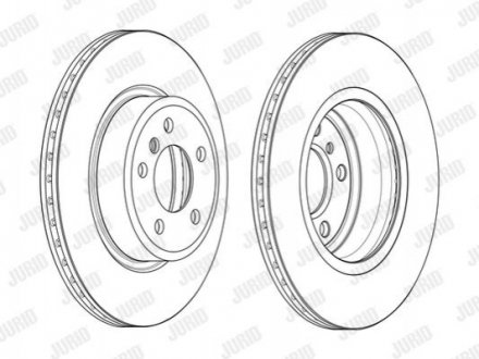 Гальмівний диск передній BMW 5-Series Jurid 562889JC (фото 1)