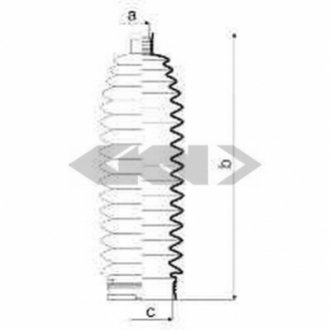 Пильник рул рейки GKN/Spidan 84073 (фото 1)