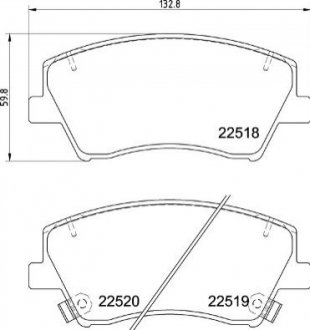 Гальмівні колодки дискові BREMBO P30 107 (фото 1)