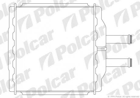 Радиатор пічки Chevrolet Lacetti/Daewoo Nubira 1.4-2.0 03- Polcar 2505N8-1 (фото 1)