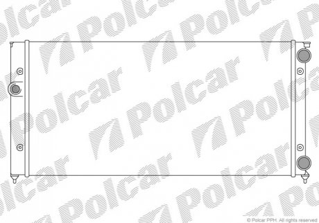 Основний радиатор Vw Golf III, Vento 1.6-2.0 11.91-09.02 Polcar 953808B4 (фото 1)