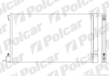 Радиатор кондиціонера Opel Insignia 1.6-2.8 07.08- Polcar 5520K8C1 (фото 1)