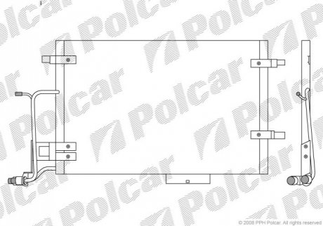 Радиатор кондиціонера Audi A6 2.5TDI 97-05 Polcar 1326K8C4S (фото 1)