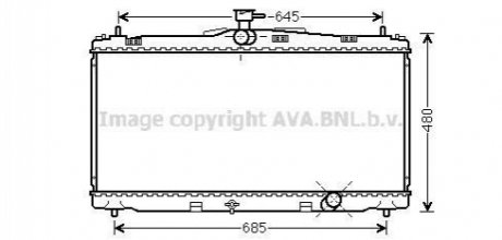 Радіатор охолодження TOYOTA CAMRY (2012) (вир-во AVA) AVA COOLING TO2650 (фото 1)