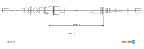 Трос зупиночних гальм ADRIAUTO 3502311 (фото 1)