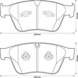 Колодки гальмівні Mercedes M (W164) ML 63 AMG / R (W251) Class R63 AMG 01/06-> Jurid 573233J (фото 1)