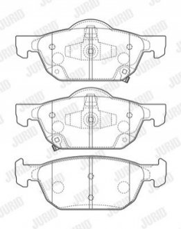 Колодки гальмівні HONDA Civic mk 9 2012 -> Front VWA (25804/25805/25806) Jurid 573670J (фото 1)