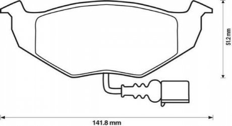 Гальмівні колодки передні Skoda Fabia, Roomster / VW Polo Jurid 573111J (фото 1)