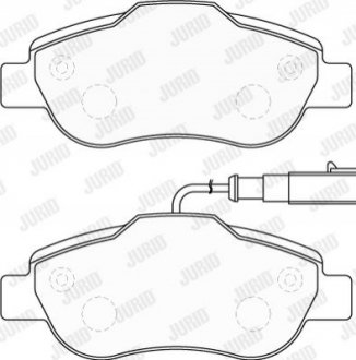 Колодки гальмівні Ford KA 1,3 TDCI (10/2008 ->); Fiat 500 1.2; 1.3 D Multijet (10/2007 ->) Jurid 573839J (фото 1)