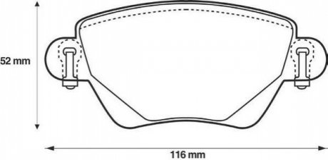 Колодки гальмівні FORD Mondeo JAGUAR X-Type Jurid 573012J (фото 1)