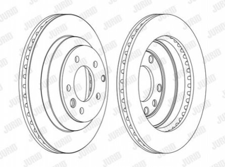 Диск гальмівний AUDI,PORSCHE,VOLKSWAGEN Jurid 562393JC1 (фото 1)