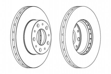 Диск гальмівний CITROEN,FIAT,PEUGEOT Jurid 562468JC (фото 1)