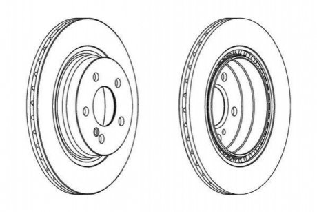Гальмівний диск задній Mercedes C-Class (W204, S204), E-Class (A207, C207) Jurid 562680JC (фото 1)