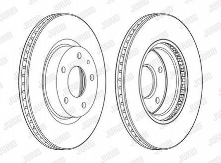 Гальмівний диск передній Mazda 3, CX-3 (2013->) Jurid 563119JC (фото 1)