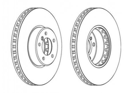 Гальмівний диск передній BMW 5-Series, 6-Series Jurid 563045JC1 (фото 1)