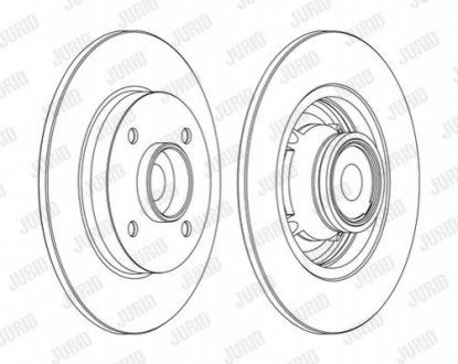 Гальмівний диск задній (з підшипником) Citroen C3, C4, DS3 / Peugeot 2008, 207, 208, 307 / Opel Jurid 562374J1 (фото 1)