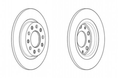 Гальмівний диск задній Alfa Romeo Jiulietta (2010->) Jurid 563106JC (фото 1)