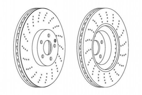 Диск гальмівний MERCEDES Jurid 562408JC1 (фото 1)