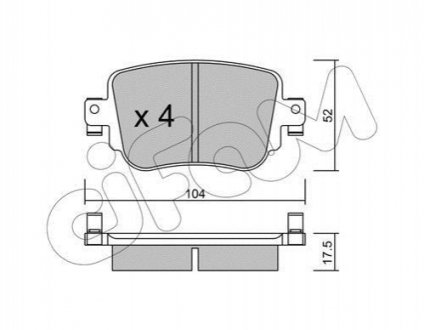 Гальмівні колодки зад. Octavia III/Sharan/Audi Q3 12- (TRW) Cifam 822-980-0 (фото 1)