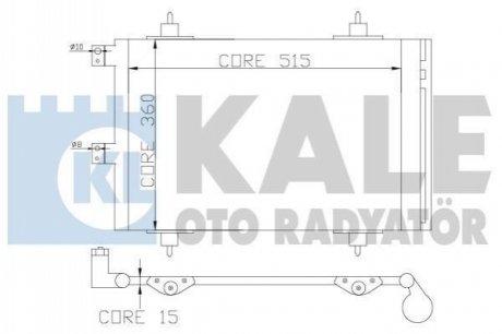 KALE CITROEN Радіатор кондиционера (без датчика тиску) C4 I,C5 I,Peugeot 307 KALE OTO RADYATOR 385600 (фото 1)