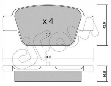 FIAT Тормозные колодки задние Stilo,Bravo 1.2 16V-2.4 20V 01- Cifam 822-323-0 (фото 1)