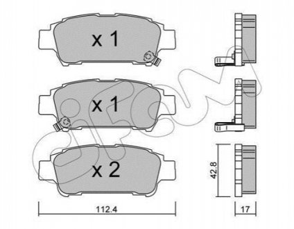 TOYOTA Тормозные колодки задн. Avensis Verso 01-, Previa 00- Cifam 822-428-0 (фото 1)