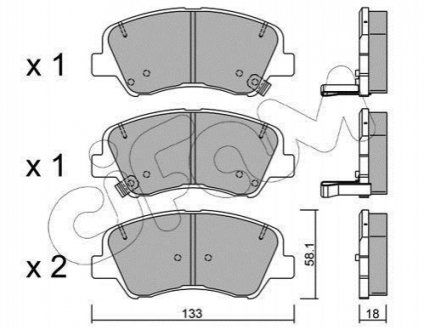 HYUNDAI Тормозные колодки передн.Accent 10-, KIA Rio III Cifam 822-943-0 (фото 1)