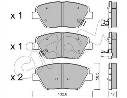 HYUNDAI Тормозн.колодки передн.Sonata NF,Kia Optima 09- Cifam 822-945-0 (фото 1)