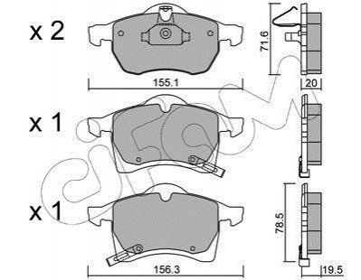 OPEL Тормозные колодки передн. Astra G/H, Combo,Zafira Cifam 822-258-0 (фото 1)