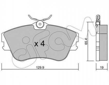 Колодки дискового тормоза Cifam 822-164-0 (фото 1)