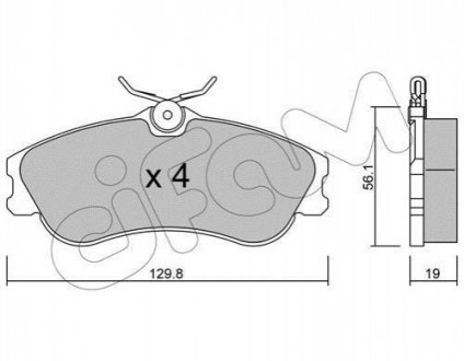 CITROEN Колодки тормозные передние XSARA PICASSO 00- Cifam 822-217-1 (фото 1)