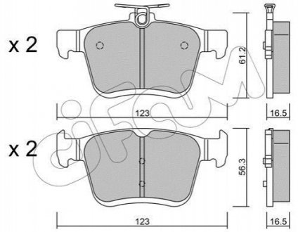 VW Тормозн.колодки задн.Audi A3,Golf VII,Touran 12- Cifam 822-951-0 (фото 1)