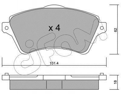 LANDROVER Колодки тормозные передние Freelander 00- Cifam 822-349-0 (фото 1)