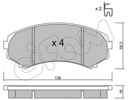 MITSUBISHI Тормозные колодки передн.Pajero,Grandis Cifam 822-399-0 (фото 1)