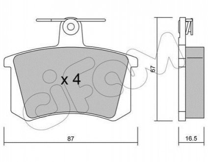 VW Тормозные колодки задн.Audi 80, 90,100,A4/6/8 Cifam 822-048-0 (фото 1)