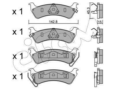 JEEP Тормозные колодки задние Grand Cherokee Cifam 822-527-0 (фото 1)