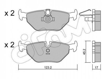 BMW Тормозные колодки задн. 5серия (E39) 97- Cifam 822-210-0 (фото 1)