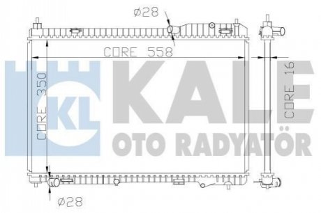 KALE FORD Радіатор охлаждения Fiesta VI 1.4 08- KALE OTO RADYATOR 356000 (фото 1)