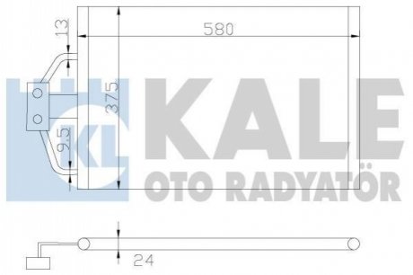 KALE RENAULT Радіатор кондиционера Megane I 95- KALE OTO RADYATOR 344320 (фото 1)