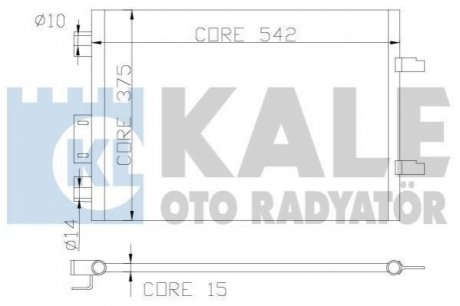 KALE RENAULT Радіатор кондиционера Clio II 01- KALE OTO RADYATOR 342835 (фото 1)