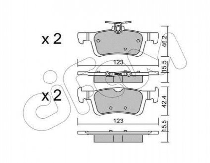 PEUGEOT Тормозные колодки задн.308 13- Cifam 822-986-0 (фото 1)