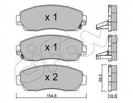 HONDA Тормозн.колодки передн.CR-V 07- Cifam 822-903-0 (фото 1)