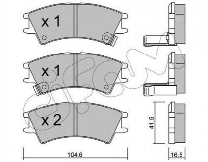 HYUNDAI Тормозные колодки Atos 98- Cifam 822-361-0 (фото 1)