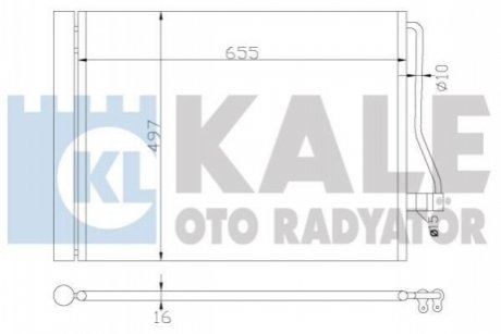 KALE BMW Радіатор кондиционера 7 F01 08- KALE OTO RADYATOR 342490 (фото 1)
