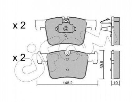 BMW Колодки торм. передние X3 10- Cifam 822-961-0 (фото 1)