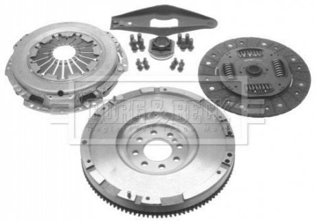 -Комплект зчеплення з вижимним підшипником та одномасовим маховиком// Transit 2.4TDCi 5 speed(PH)06- BORG & BECK HKF1044 (фото 1)