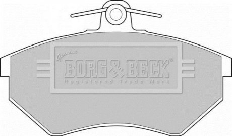 - Гальмівні колодки до дисків Seat (F) R90 approved BORG & BECK BBP1427 (фото 1)
