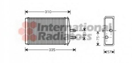 Радиатор обігрівача SKODA FELICIA (6U) (94-) 1.3 (вир-во) Van Wezel 76006016 (фото 1)